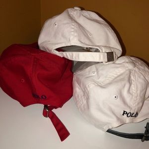 3 hats, 2 polo and 1 puma